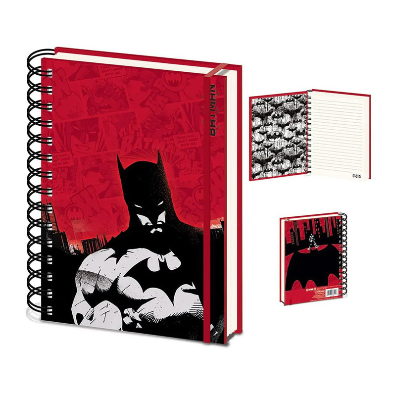 Batman Red A5 Notebook - دفتر